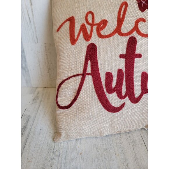Welcome Autumn pillow leafs home decor fall thanksgiving - Picture 3 of 7